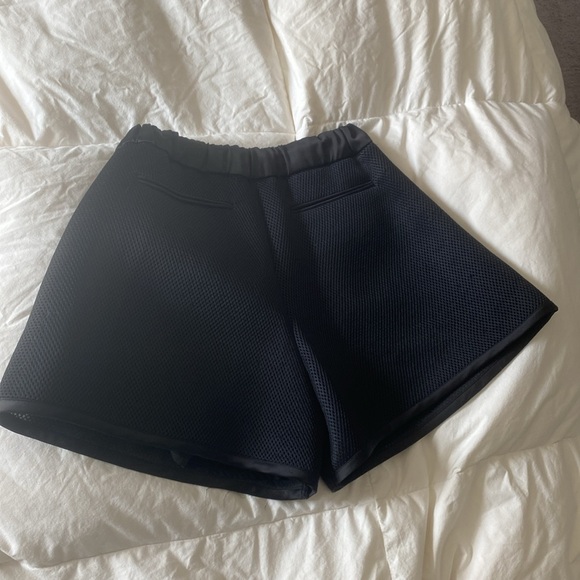 Maje Paris Black Feufollet Neoprene Mesh High-Rise Shorts - Picture 4 of 9